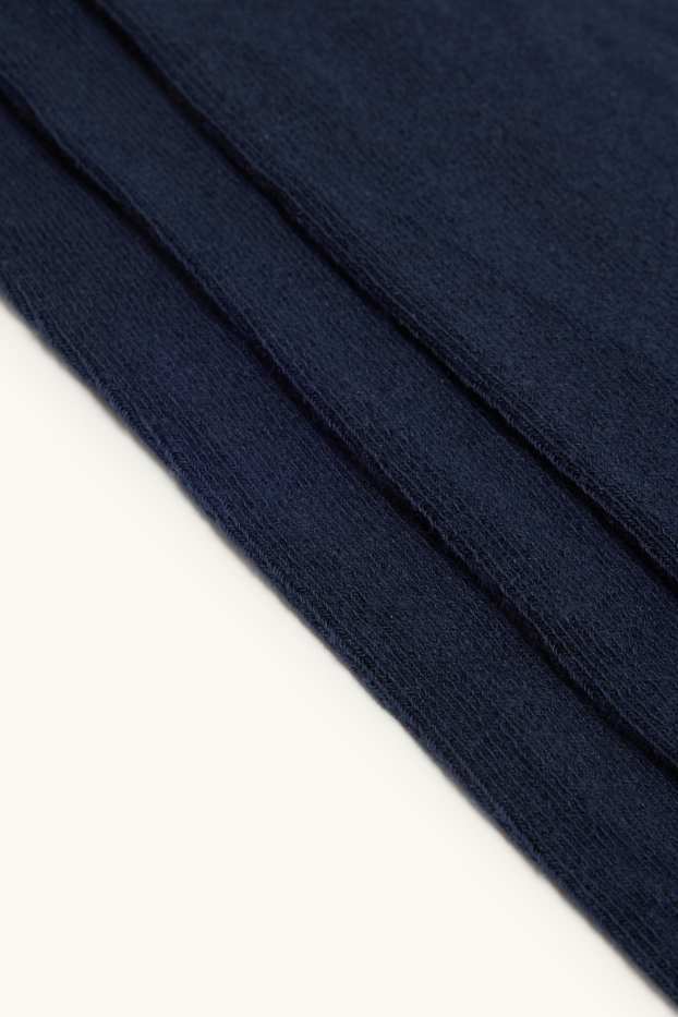 Enfants filles - Lot de 3 paires - collants - bleu foncé