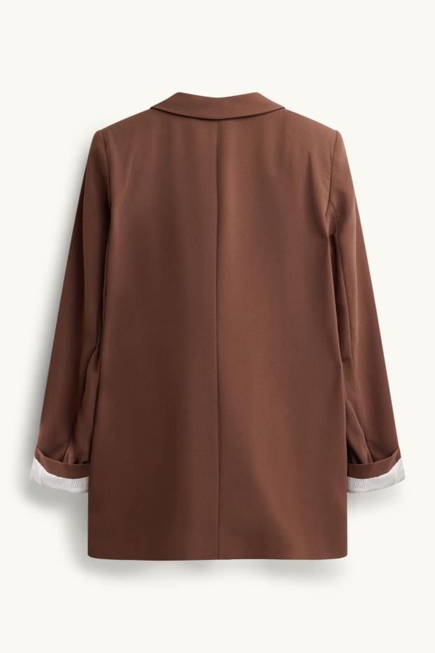 Damen - Longblazer - Regular Fit - braun