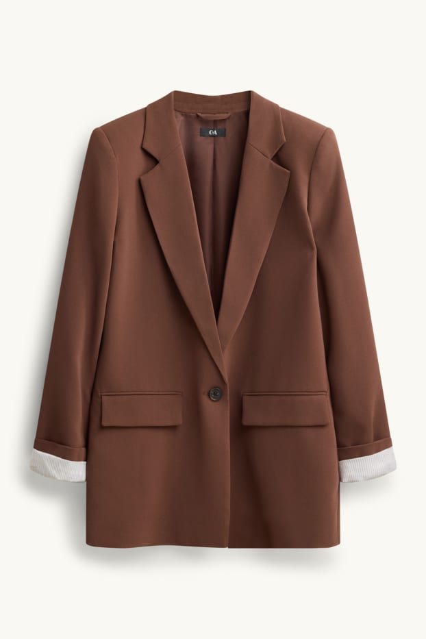 Damen - Longblazer - Regular Fit - braun