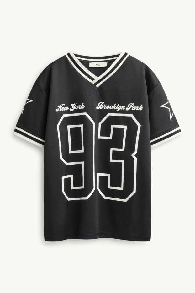 Kinderen: meisjes - T-shirt - zwart / wit