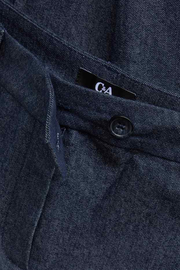 Damen - Stoffhose - Mid Waist - Tapered Leg - Jeans-Look - dunkelblau