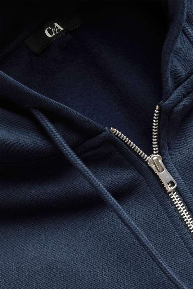 Damen - Sweatjacke mit Kapuze - dunkelblau
