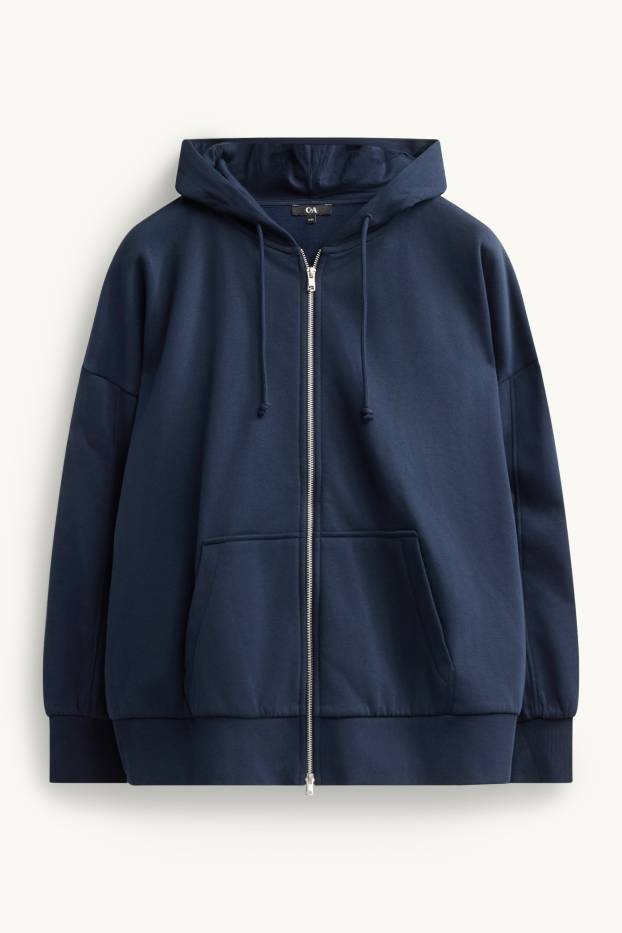 Damen - Sweatjacke mit Kapuze - dunkelblau