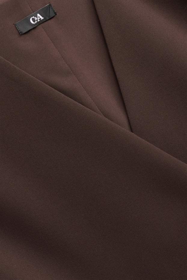 Women - Business waistcoat - regular fit - dark brown