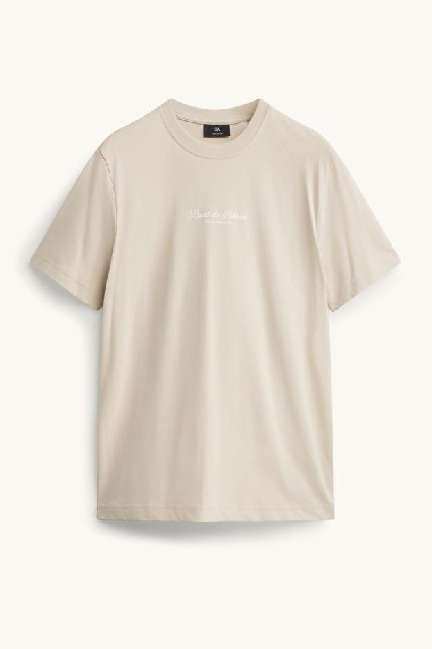 Herren - T-Shirt - Regular Fit - sandfarben