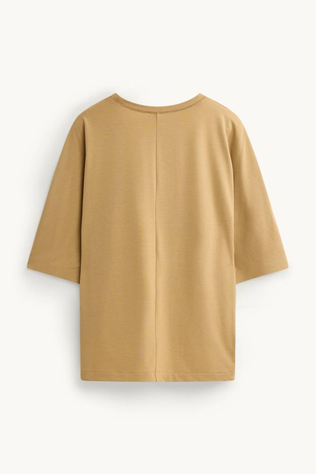 Femmes - T-shirt - relaxed fit - marron clair