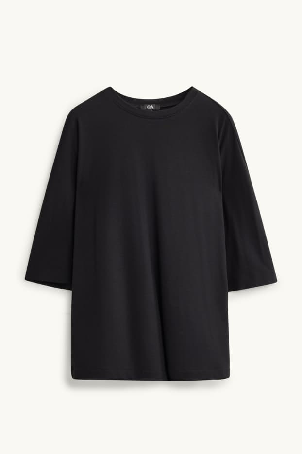 Femmes - T-shirt - relaxed fit - noir