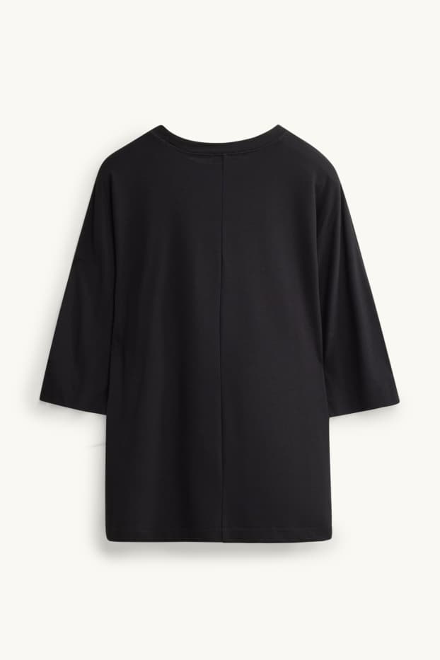 Femmes - T-shirt - relaxed fit - noir