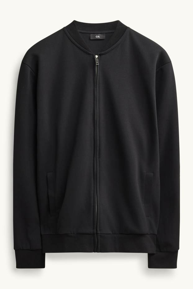 Men - Zip-through sweatshirt - black