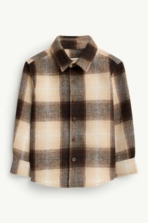 Bambini - Camicia - a quadretti - beige / marrone