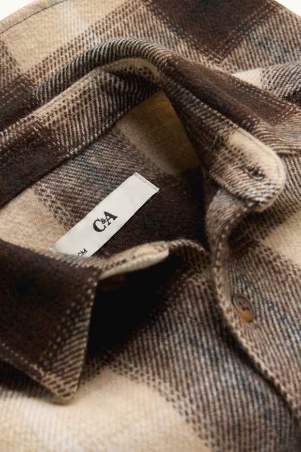 Bambini - Camicia - a quadretti - beige / marrone