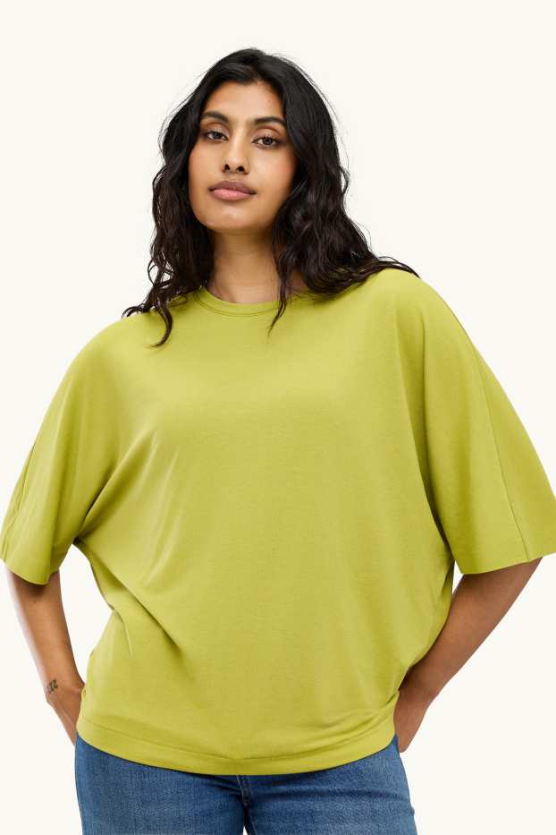 Femmes - T-shirt - relaxed fit - vert clair