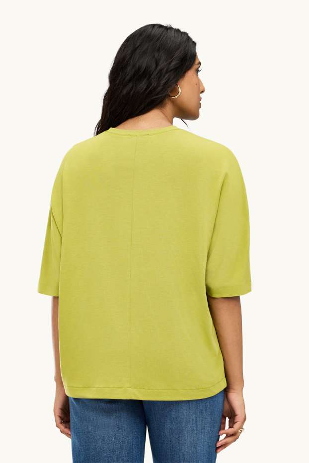 Femmes - T-shirt - relaxed fit - vert clair