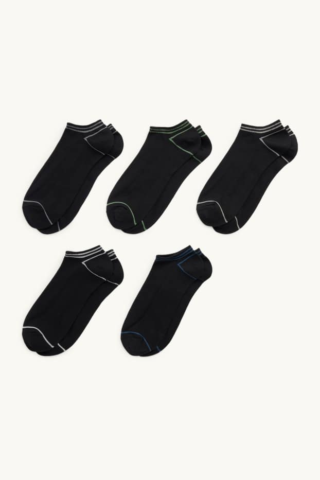 Hommes - Lot de 5 paires - socquettes - noir
