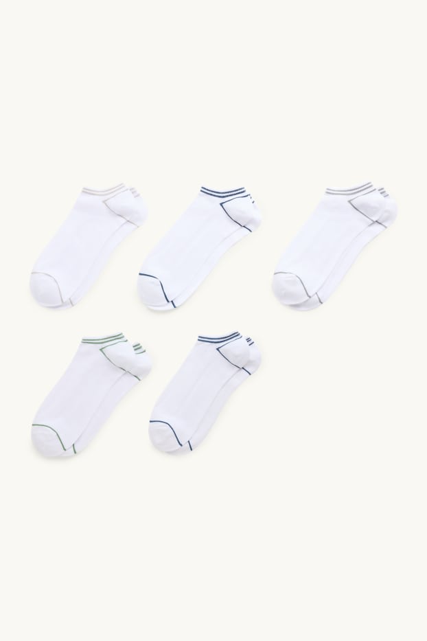 Hommes - Lot de 5 paires - socquettes - blanc