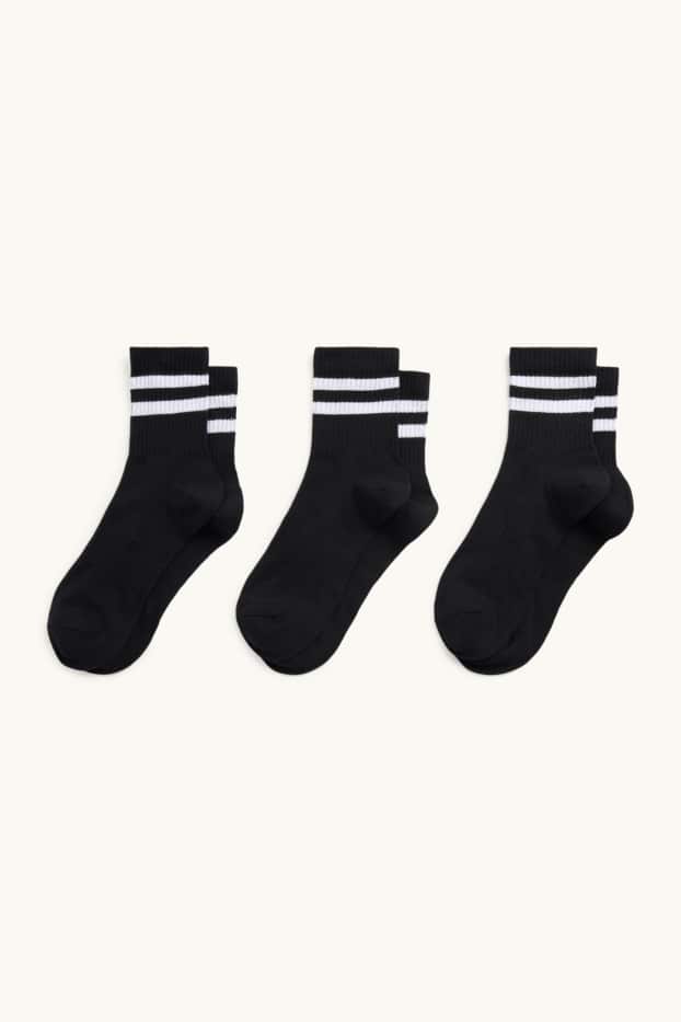Women - Multipack of 3 - socks - black / white