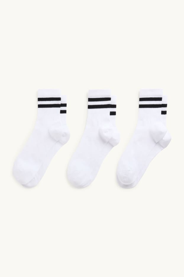 Women - Multipack of 3 - socks - white / black
