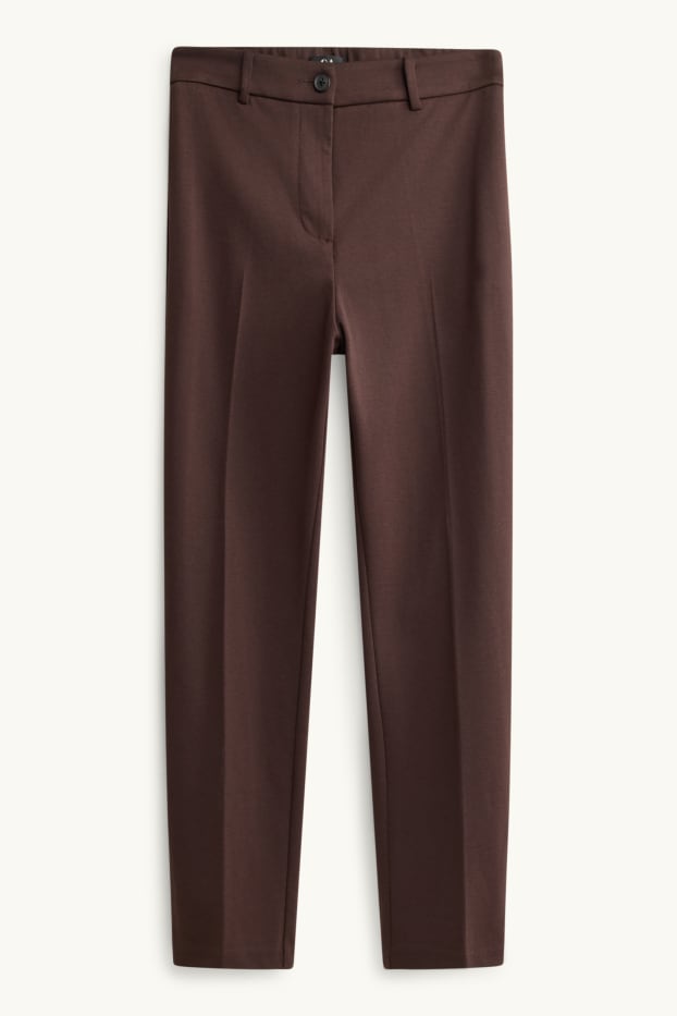 Damen - Business-Hose - High Waist - Regular Fit - braun
