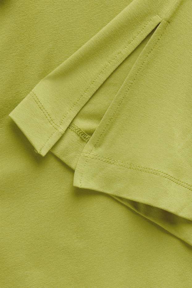 Damen - T-Shirt mit V-Ausschnitt - Relaxed Fit - hellgrün