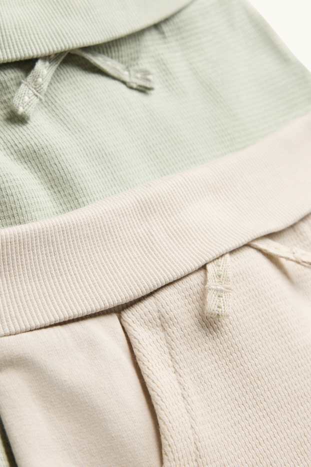 Nadó nen - Paquet de 2 - pantalons per a nounat - texturats - beix/verd