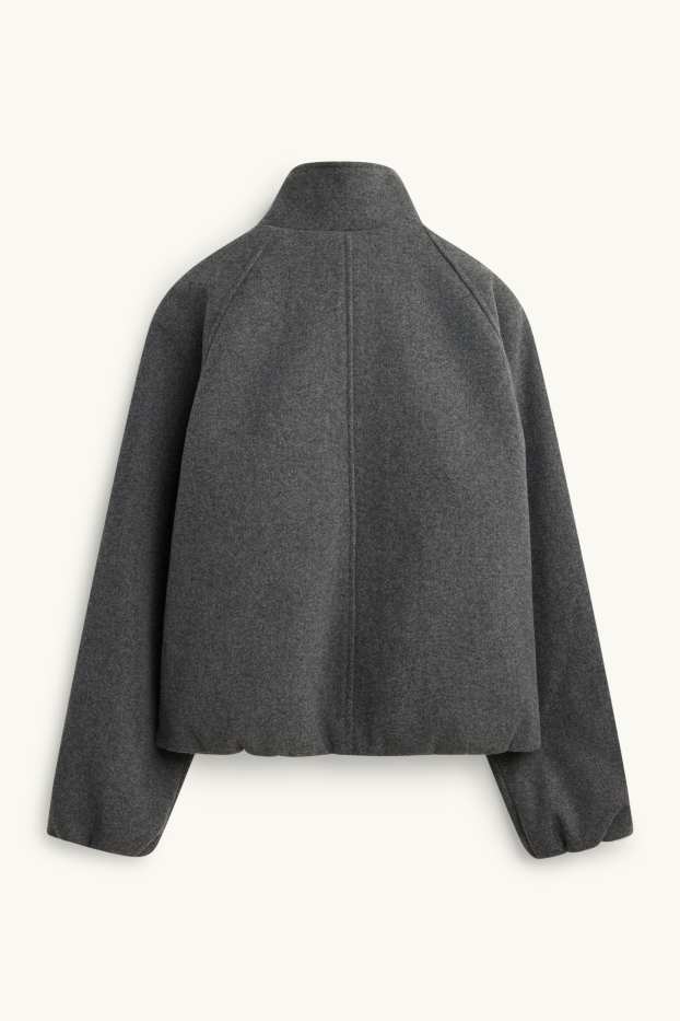 Bambine - Giacca bomber - foderata - grigio scuro