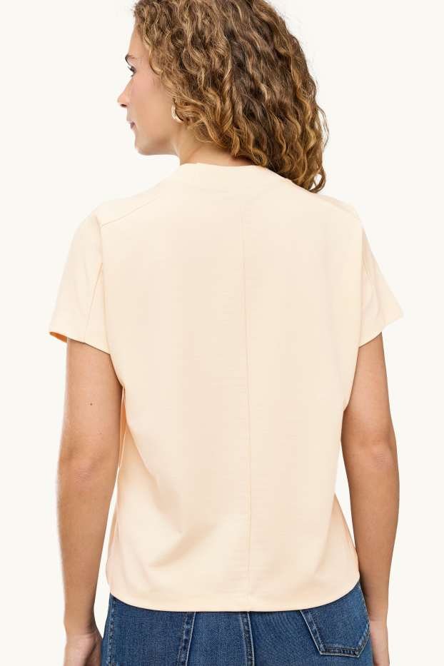 Damen - T-Shirt - Regular Fit - cremeweiß