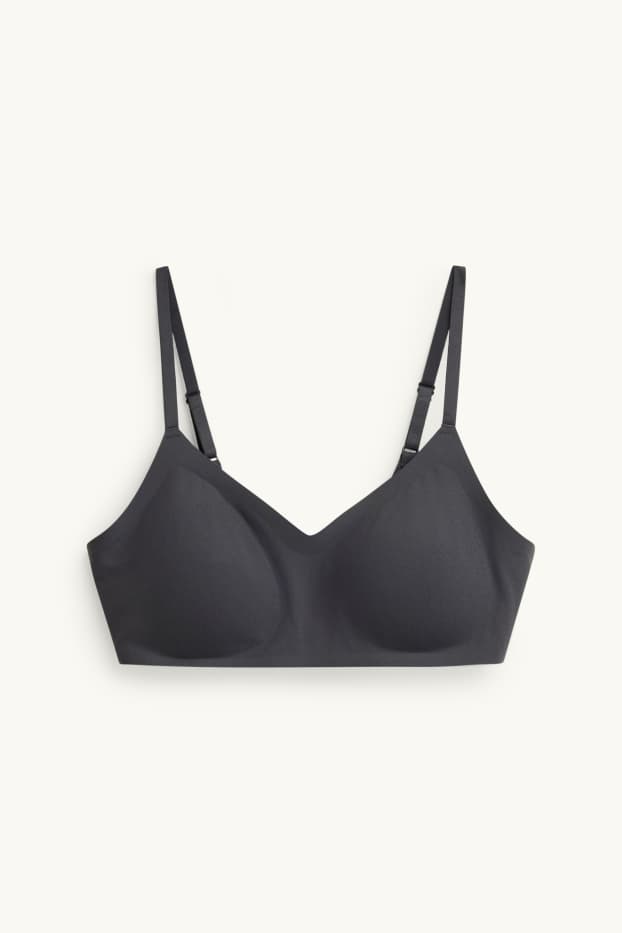 Damen - Invisible BH ohne Bügel - wattiert - schwarz