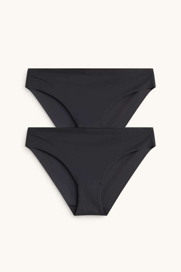 Donna - Confezione da 2 - invisible slip - nero