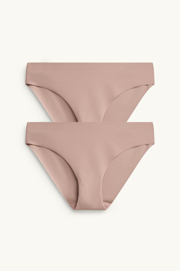 Damen - Multipack 2er - Invisible Slip - nougatfarben