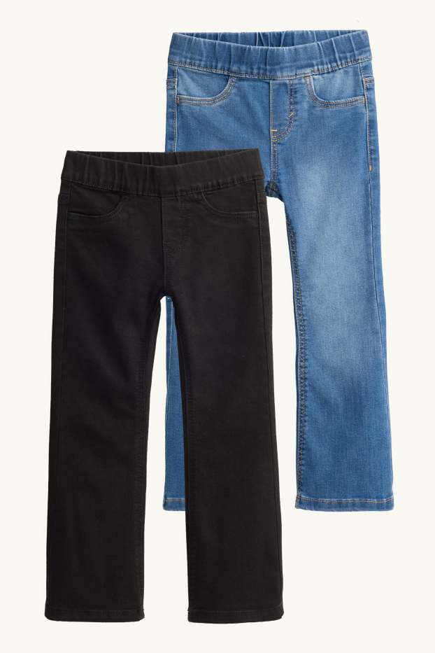 Nena - Paquet de 2 - jeggings acampanats - blau/negre