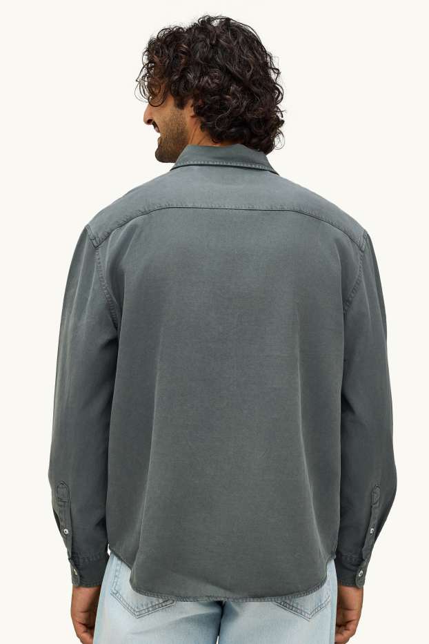 Herren - Hemd - Relaxed Fit - Kent - dunkelgrün