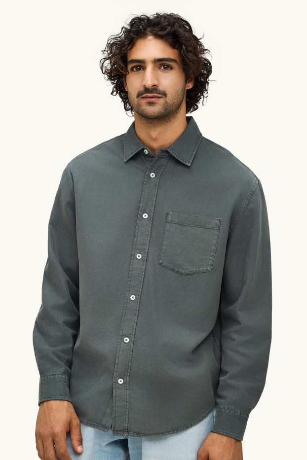 Herren - Hemd - Relaxed Fit - Kent - dunkelgrün