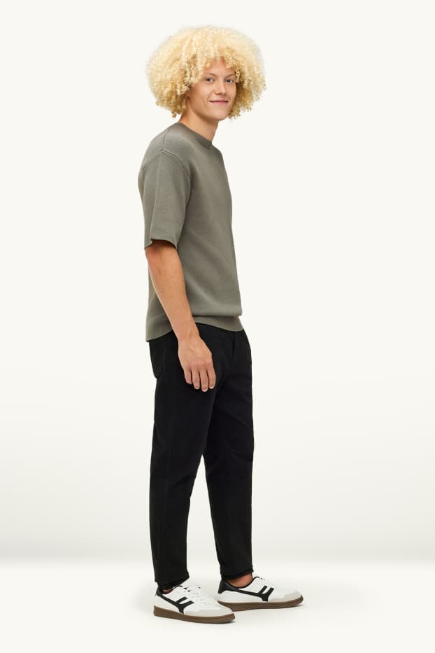 Hommes - Chino - tapered fit - noir
