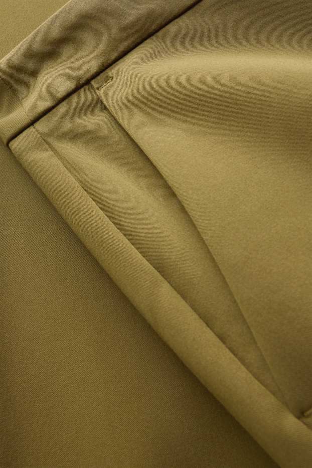 Dames - Business-broek - high waist - wide leg - groen