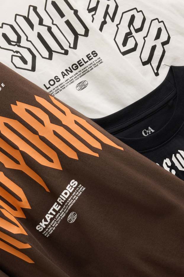 Bambini - Confezione da 3 - maglia a maniche lunghe - bianco / nero