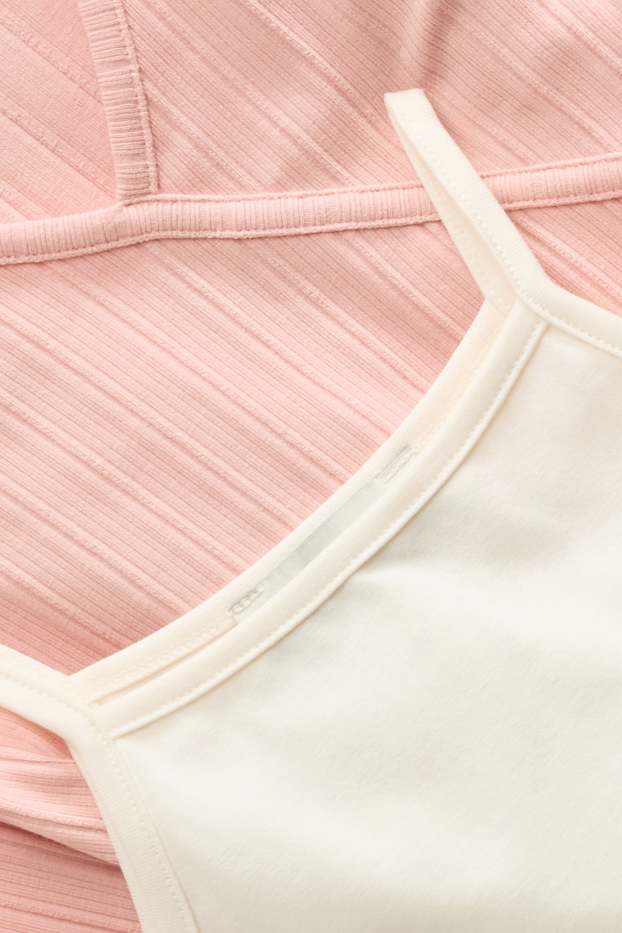 Children Girls - Set - top and long sleeve top - 2 piece - cremewhite