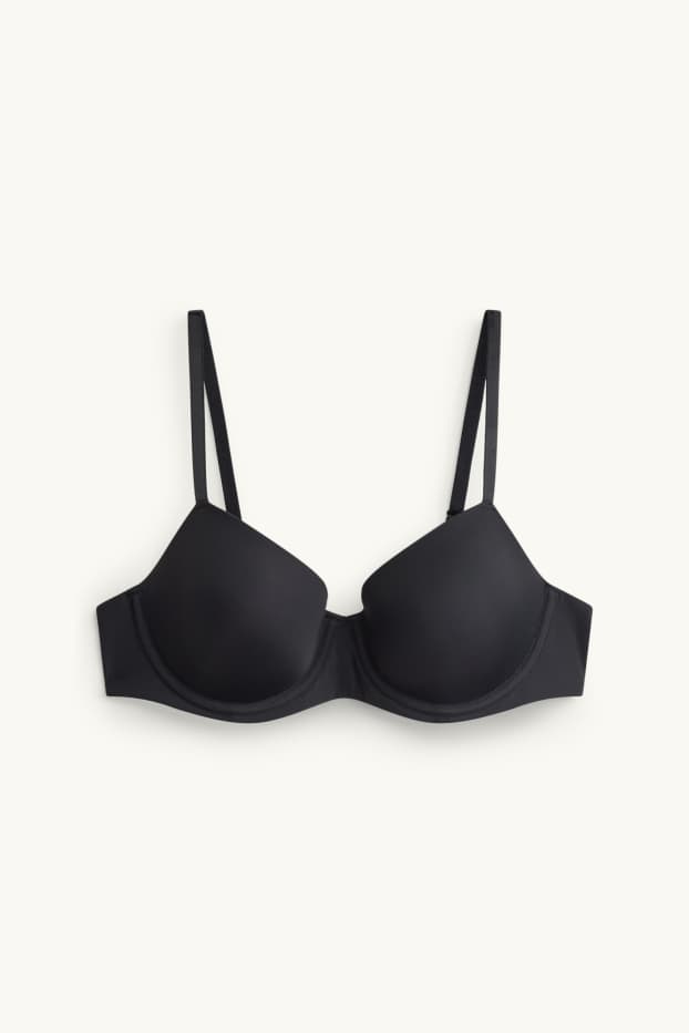 Donna - Reggiseno con ferretti - DEMI - imbottito - nero