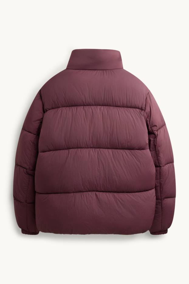 Men - Quilted jacket - water-repellent - bordeaux