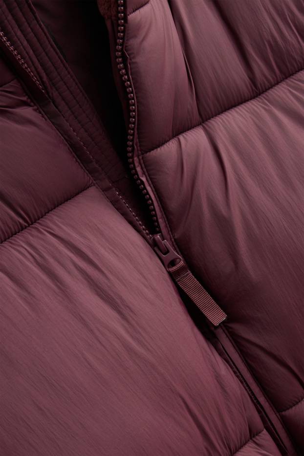 Men - Quilted jacket - water-repellent - bordeaux