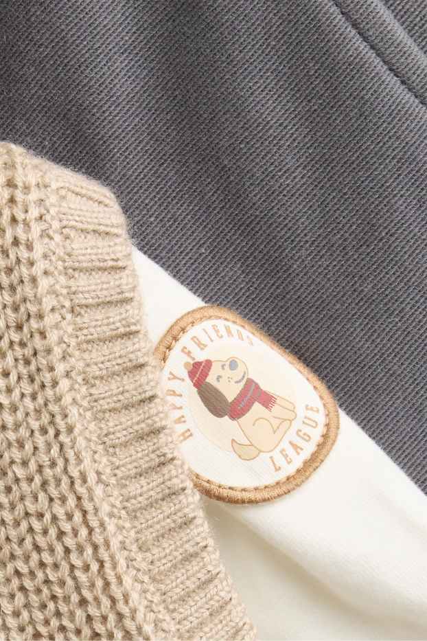 Bébés garçons - Tenue bébé - 3 pièces - gris / beige