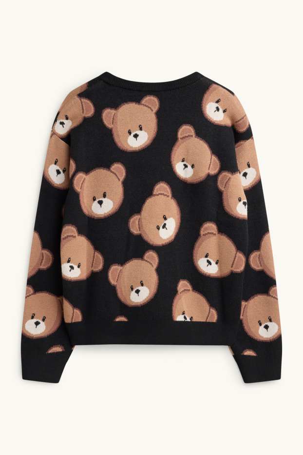 Bambine - Orsacchiotto - maglione - nero / beige