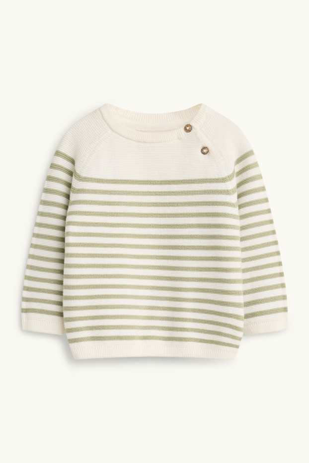 Neonati - Completo per neonati - 2 pezzi - verde / bianco crema