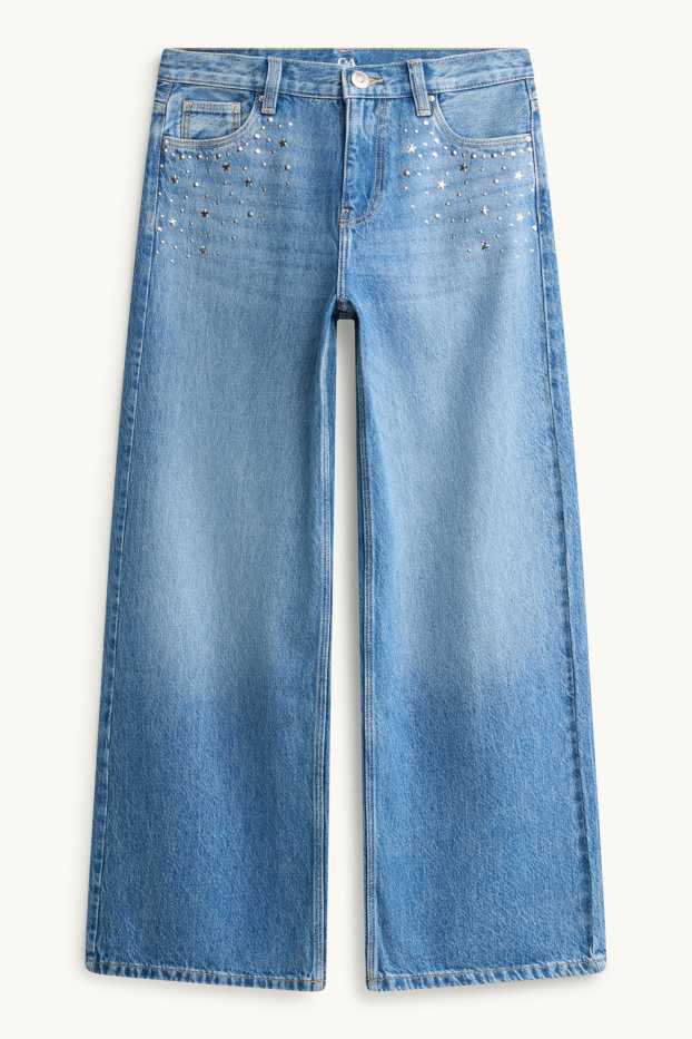 Kinderen: meisjes - Baggy jeans - jeansblauw