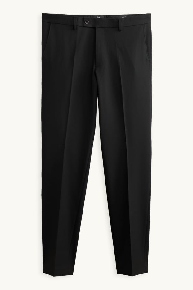 Uomo - Pantaloni del vestito - slim fit - Flex - nero