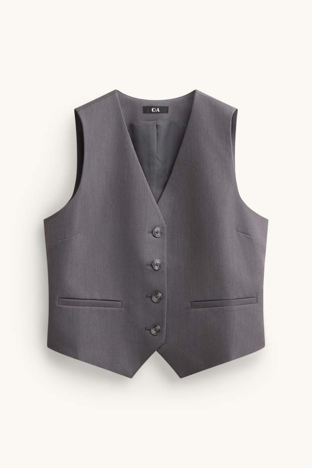 Dames - Business-gilet - regular fit - grijs