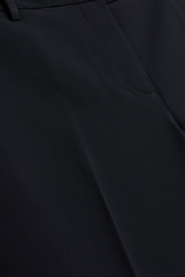 Femei - Pantaloni de stofă - talie medie - tapered fit - negru