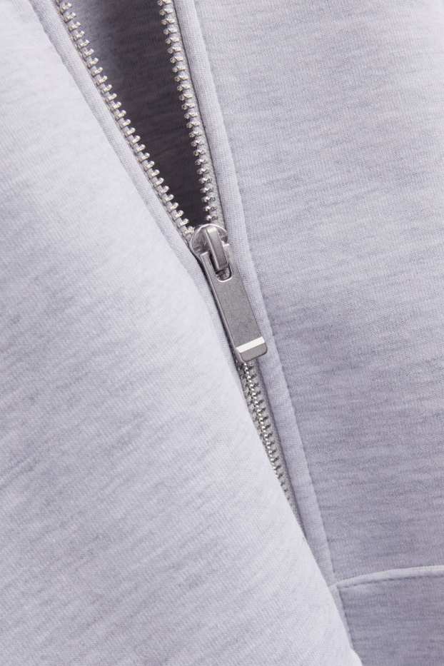 Herren - Sweatjacke mit Kapuze - hellgrau