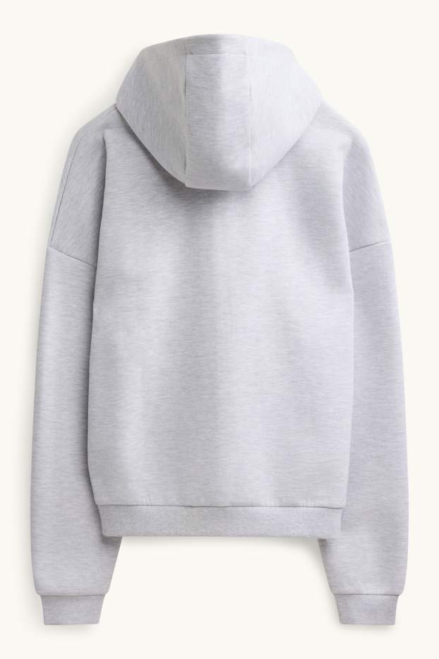 Herren - Sweatjacke mit Kapuze - hellgrau