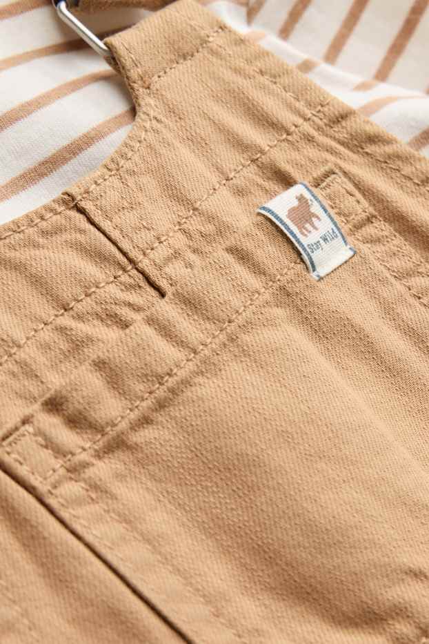 Miminka - chlapci - Medvídek - outfit pro miminka - 2dílný - béžová