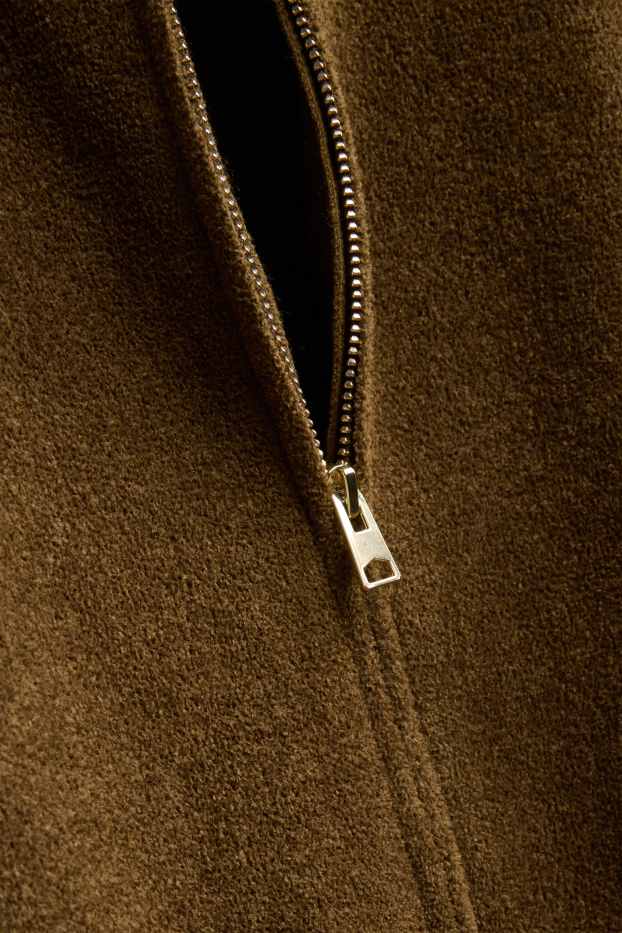 Femei - Cardigan tricotat - kaki